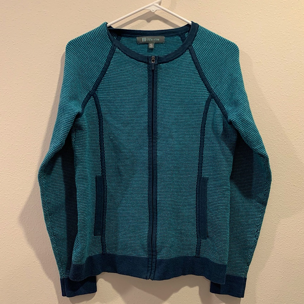 Title Nine Teal and Navy Sweater